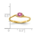 thumbnail image 2 of Primal Gold 14 Karat Yellow Gold 4mm Pink Sapphire and Diamond Ring, 2 of 3