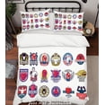 thumbnail image 1 of 3D White Medal Pattern Quilt Cover Set Bedding Set Pillowcases 25, 1 of 2