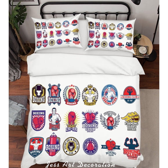 3D White Medal Pattern Quilt Cover Set Bedding Set Pillowcases 25