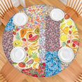 thumbnail image 2 of Pioneer Flower Floral Print Pattern Round Fitted Tablecloth with Elastic Edge,Dining Table Cover Waterproof,Outdoor Round Tablecloth for Camping,Dining,Indoor and Outdoor, 2 of 7