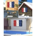 thumbnail image 4 of Red Blue Stars 4th of July Outdoor TV Cover 52 to 55 Inch Weatherproof, Independence Day Retro 600D Oxford TV Covers with Waterproof Zipper, Outside Flat TV Screen Protector Size 52"W x 19"H x 4.5"D, 4 of 7