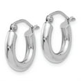 thumbnail image 2 of Primal Gold 14K White Gold 3mm Tube Hoop Earrings, 2 of 4