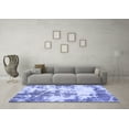 thumbnail image 3 of Ahgly Company Machine Washable Indoor Round Abstract Blue Modern Area Rugs, 8' Round, 3 of 4