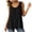 Black, variant on Qiopertar Women's Tank Tops Flowy Round Neck Sleeveless Solid Casual Loose Summer Tops Black XXL