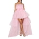 thumbnail image 4 of Txlixc Vestido de TUL alto y bajo para mujeres, vestido de fiesta de cóctel en capas sin tirantes Txlixc moda, 4 of 5