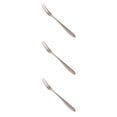 thumbnail image 3 of ZheElen Stainless Steel Cocktail Dessert Fork Appetizer Snack Cake Fruit Kitchen Forks Silver 3Set, 3 of 6
