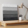 thumbnail image 4 of Ships Next Day Canvas Wall Art 12"x12", Black Grey Ombre Wood Framed Canvas Print Painting, Farmhouse Vintage Wooden Striped Ready to Hang Small Picture Wall Decor for Home Kitchen Dining Room Office, 4 of 9