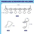 thumbnail image 2 of czcpp-17Pcs Stainless Steel Pegboard Screwdriver Pliers Holders Set Contains Double Loop Pegboard Hooks, Multi-Ring Peg Board Hangers, Double-Ring Shelving Display Hook for Hand Tools, 2 of 4