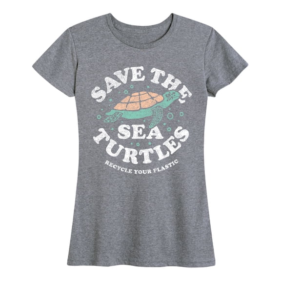 Instant Message - Save the Sea Turtles Short Sleeve Graphic T-Shirt