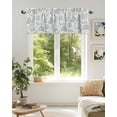thumbnail image 5 of Valance Curtains for Windows Light Blue Pastoral Flowers Kitchen Curtians Window Treatment Farmhouse Floral Topper Curtain Rod Pocket Valances for Kitchen Bathroom Living Room 54x18in, 5 of 9