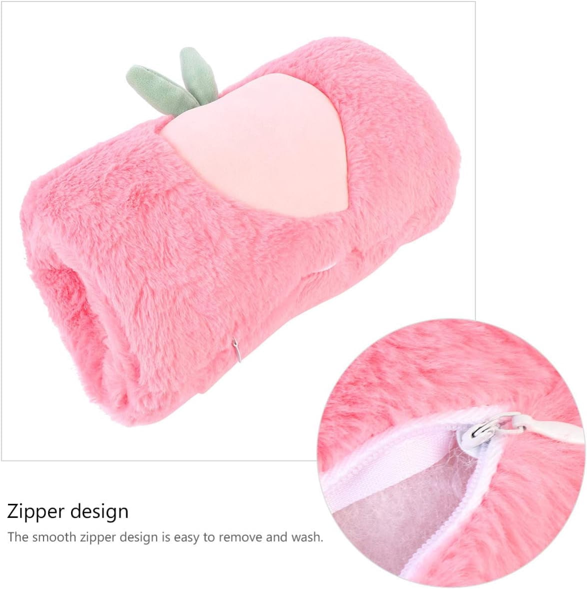 ABPETE Peach Pattern Winter Hand Muffs - Faux Fur Plush Hand Warmers for Women & Girls