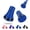 Blue, variant on SupreGear 3/4 inch Heavy Duty Rubber Cane Tips, Non-Slip Replacement Feet, 2-Pack, Light Gray