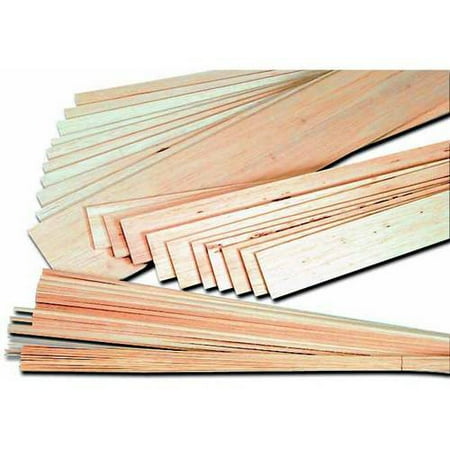 Balsa Strips - School Specialty Balsa Strip, 1/8 x 1/8 x 36 Inches, Pack of 36