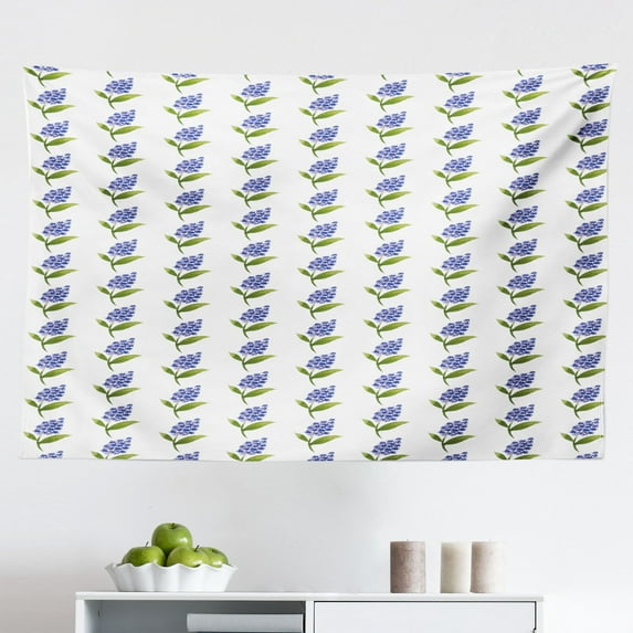Peacock Tapestry, Watercolor Pattern with Abstract Vivid Exotic Long Tailed Birds on Branches, Fabric Wall Hanging Decor for Bedroom Living Room Dorm, 2 Sizes, Multicolor, by Ambesonne