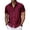 Wine, variant on Men's Linen Short Sleeve Shirts Cotton Casual Lightweight Button Down Shirt Beach Vacation Summer Tops with Pocket Size 2XL Dark Blue