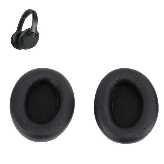 2 almohadillas para los oídos para wh-000xm3, almohadillas de repuesto parauriculares de espuma viscoelástica de cuero proteico.