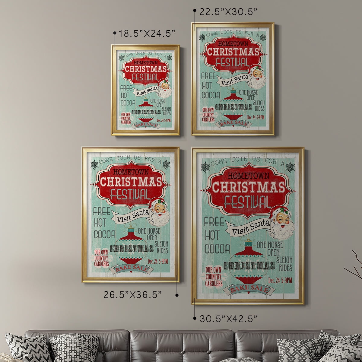 Bright Christmas Festival Premium Framed Print - Ready to Hang