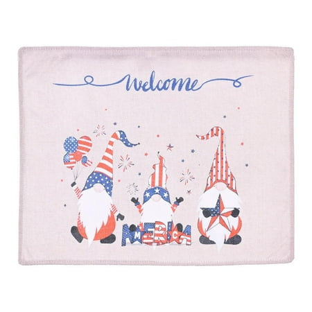 

Tswift Clearance! Independence Day Placemat A make of Cloth 7.87 X 6.3 INCH Multi-color