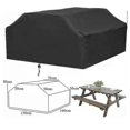 thumbnail image 4 of Waterproof Picnic Table Cover for Outdoor Parties, Camping, Garden - Windproof, Dustproof, UV-Resistant (Classic Black), 4 of 5