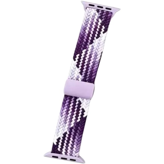 DUOYOU Nylon Watch Band for S10 Foldable Buckle Two Tone Replacement Watch Strap for Men Women Purple 38mm 40mm 41mm 42mm