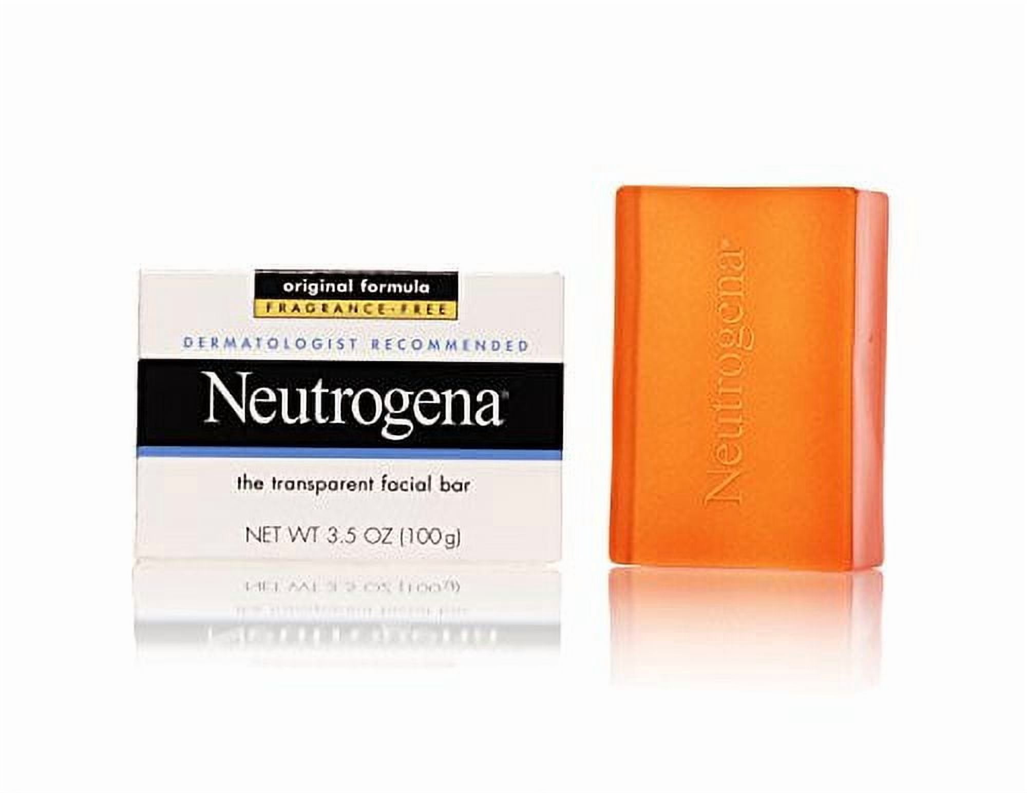 4 Pack - Neutrogena Facial Bar Fragrance Free 3.50 oz Each