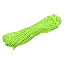 Uxcell 1/8" Paracord Rope, 100ft 7 Strand Heavy Duty Camping Rope Braided Polypropylene Ropes, Lightweight Tie-Downs Utility Cord for Marine, Indoor & Outdoor, Fluorescent Green