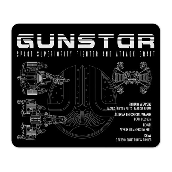 Gunstar Schematic 1/8" Thick Mousepad