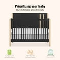 thumbnail image 3 of Dream On Me Soho Convertible Crib In Matte Black Vintage, 3 of 9