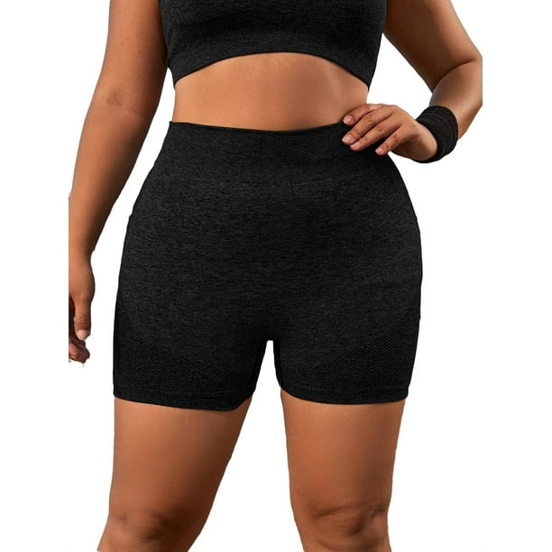black biker shorts plus size