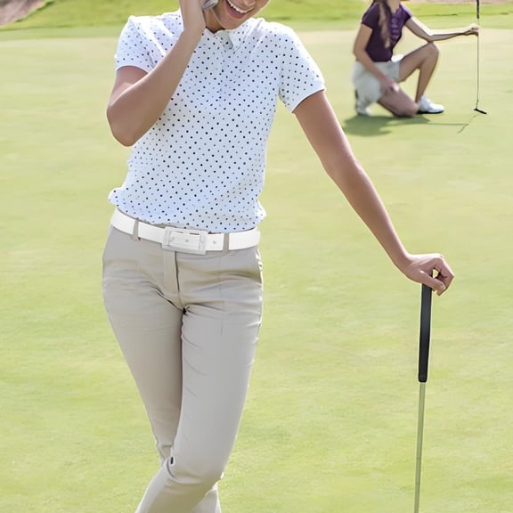 Supvox Adjustable White Silicone Belt for Golf with Lightweight Plastic Buckle Unisex Casual Style