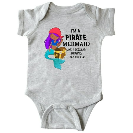 

Inktastic I m a Pirate Mermaid-like a regular mermaid only cooler Gift Baby Boy or Baby Girl Bodysuit