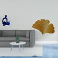 thumbnail image 2 of Figura de pensador abstracto, estatua, escultura de pared, hierro forjado, hojas de ginkgo, adorno colgante, decoración artística de resina, adecuada, 2 of 8