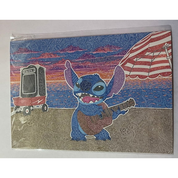Disney Artist Stitch by Gregg Visintainer Postcard Wonderground Gallery New