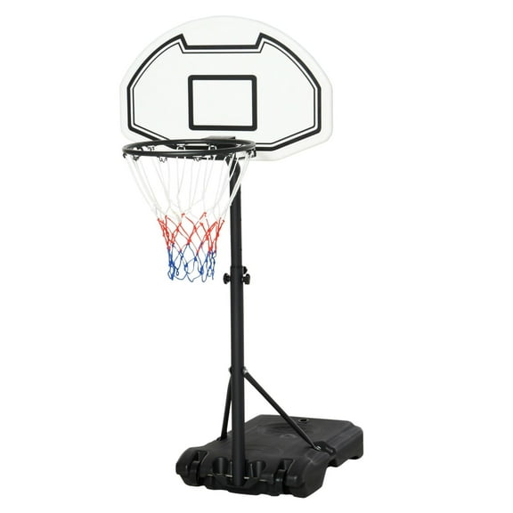 Height Adjustable Basketball Hoop, Portable Basketball Stand, 30" Backboard, Indoor Outdoor Goals Set for Kids Youth Adults