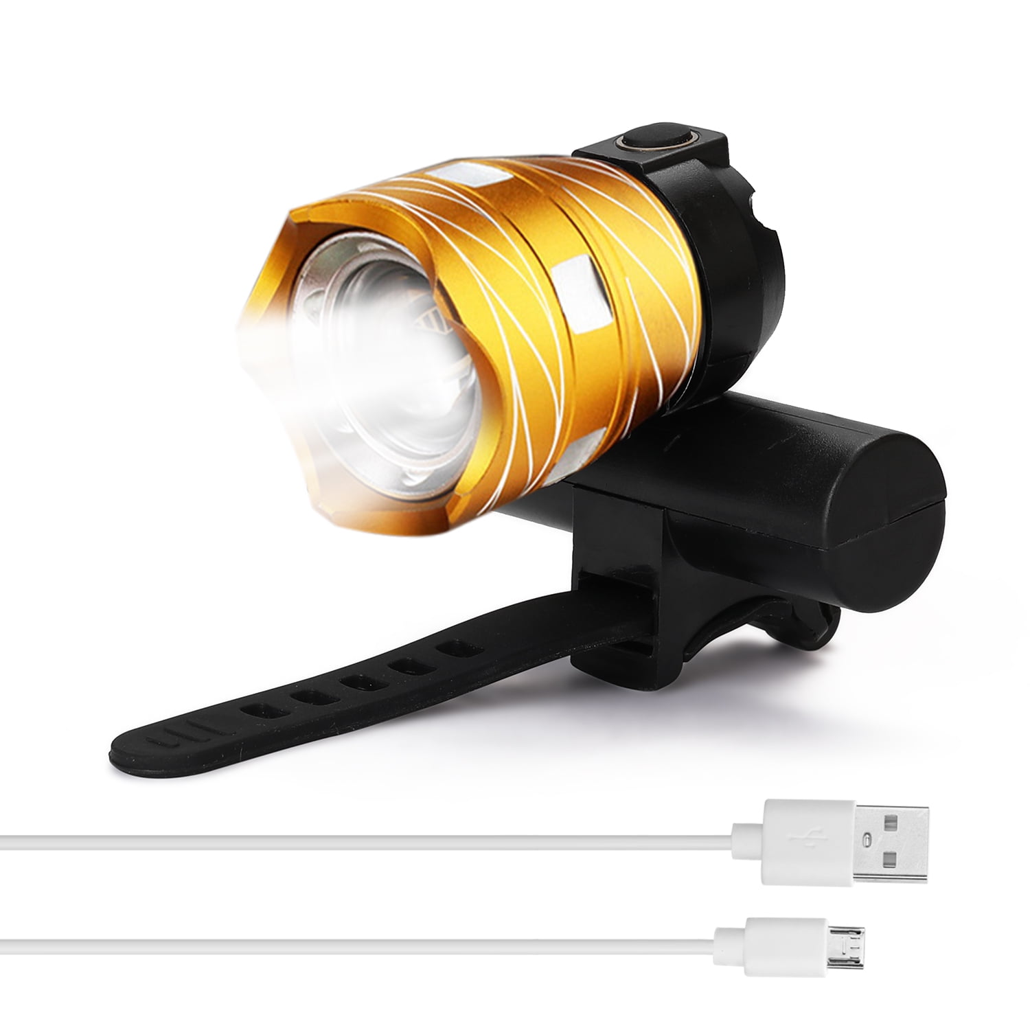 4 Modes Flashing Elastic Straps 2pcs Clip-On LED Powerful Lighter 