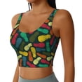 thumbnail image 2 of Sigee Pineapple Fruit Colorful for Womens' Sports Vest with Performance Stretch and Quick Dry Fabric, High Elasticity Running Bra Workout Crop Tank Tops-XX-Large, 2 of 8