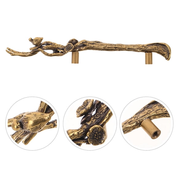 Mobestech Vintage Bird Shape Brass Cabinet Handles and Drawer Pulls for Home Decor and Furniture Upgrade
