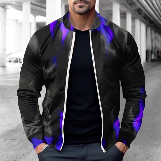 LOVZFMLL Jackets for Men Pullover Sweater Stand Collar Elastic Solid Color Half Sweater For Men Stand-up Collar Sweater