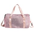 thumbnail image 3 of Bolsa de viaje de malla para gimnasio, equipaje deportivo para deportes de yoga, color rosa, 3 of 9