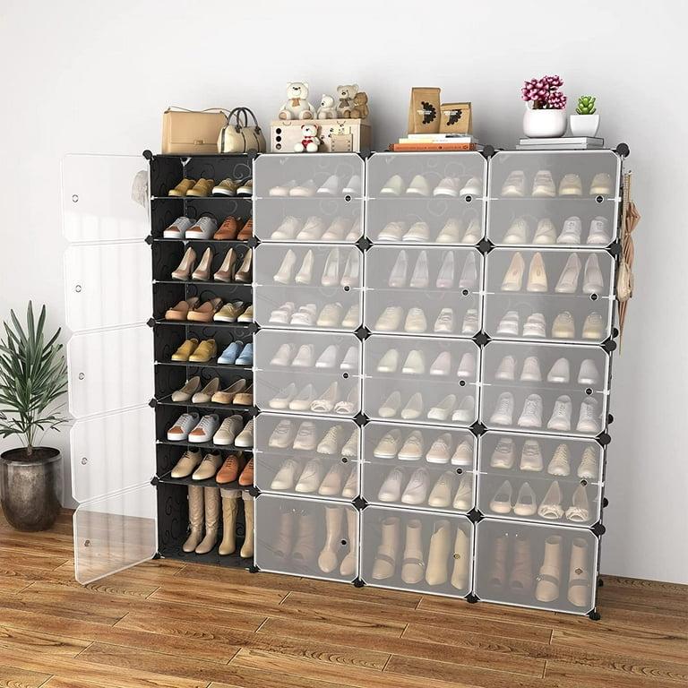 Plastic Shoe Rack Multi-Layer Stackable Shoe Organizer DIY Thickened Space  Saving Shoe Shelf Home Storage