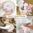 thumbnail image 4 of 2 Pcs Kitchen Towels Dishcloth Dish Towels Kitchen Towels Holiday Tea Towels Hand Towels for Kitchen Bathroom Housewarming Gifts Home Decoration 24 x 16 Inches (Flower And Leaf), 4 of 5