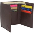 thumbnail image 5 of Cavelio Genuine Leather Mens RFID Blocking Slim Trifold Wallet Back ID Window with Gift Box Brown, 5 of 7