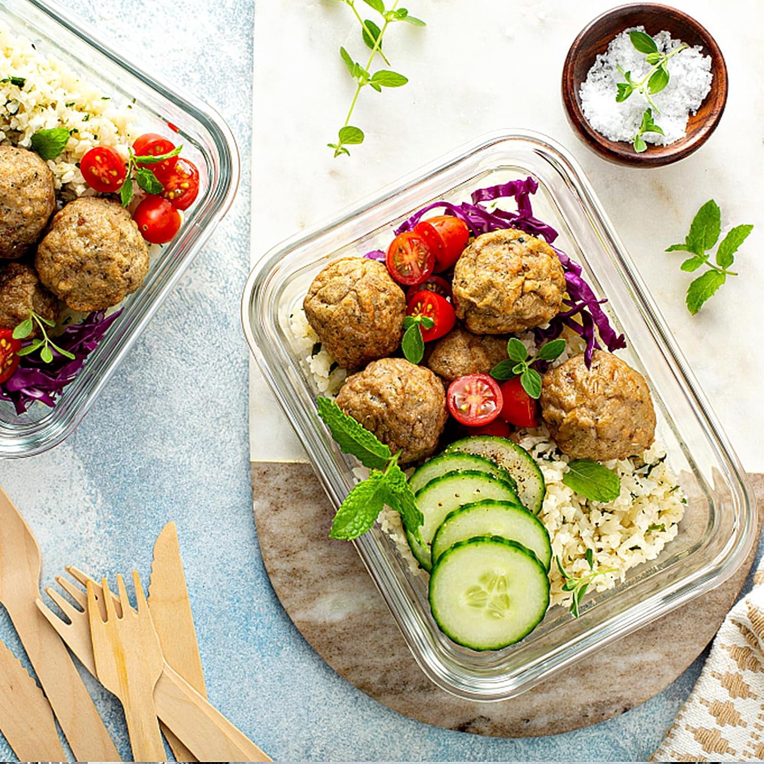 10Pack 22OZ Glass Meal Prep Containers, Airtight Glass Lunch Containers Set, Glass Food Storage Containers with Lids,Exclusive of BPA, for Microwave, Oven, Freezer&Dishwasher Friendly,Green