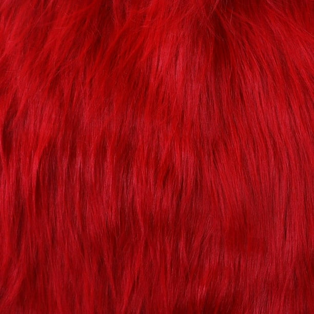 Cuadrados de tela de piel sintética para Navidad e invierno, color rojo, 45 x 100 cm, DIY