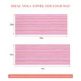 thumbnail image 6 of Pink Orange Blue Stripe Yoga Towel for Hot Yoga Non Slip, Modern Abstract Art Striped Farmhouse Yoga Mat Towel Absorbent Yoga Sweat Towels Microfiber Hot Yoga Blanket for Bikram Pilates 26"x74", 6 of 7