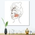 thumbnail image 2 of One Line Portrait of Afro American Woman III 36 in x 36 in Painting Canvas Art Print, by Designart, 2 of 4