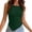 Green, variant on Purcolt Womens Ruched Tank Tops Dressy Casual Square Neck Sleeveless Tunic Blouses Stretchy Comfort Asymmetrical Hem Slim Fit Cropped Shirts Going Out Tops