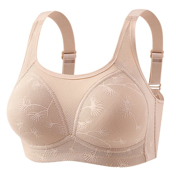 Wdfiry Women's Push Up Bralettes Plus Size Full Coverage Soft Support Bra No Underwire Light Breathable Everyday Underwear Bra