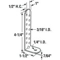 thumbnail image 2 of Hurricane Condenser Brackets, 4-1/4 in., Steel, Zinc Plated, Adjustable (4-pack), 2 of 4