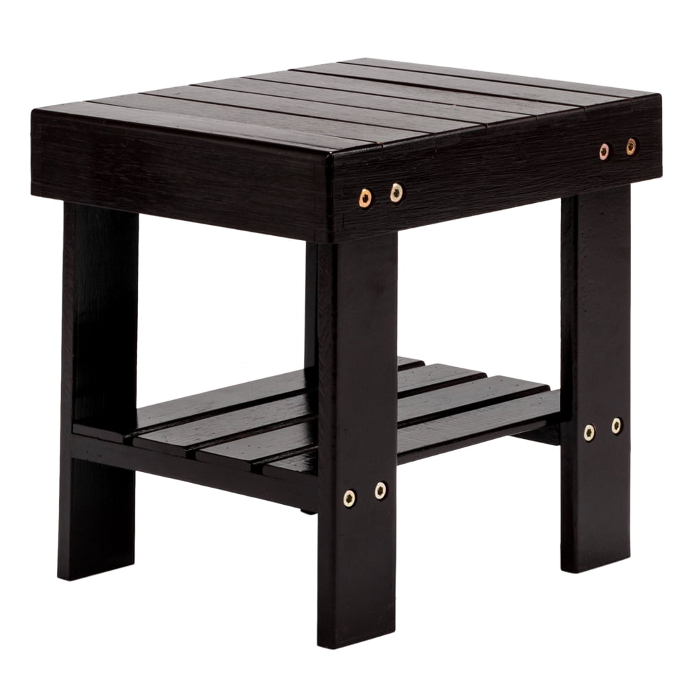 Kepooman Kids Wood Bench Stool with Storage Shelf for Living Room, 11.02" x 9.06" x 10.24" Kepooman Kids Wood Bench Stool with Storage Shelf for Living Room, 11.02" x 9.06" x 10.24"